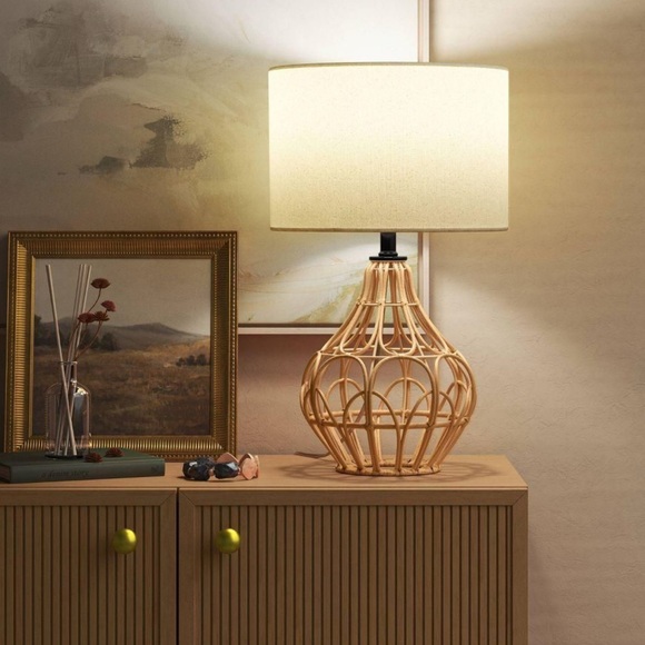 Threshold Other - Threshold Boho Rattan Table Lamp, NWT